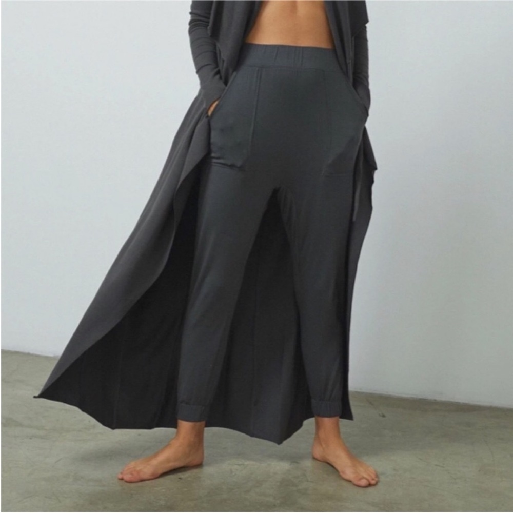 LUNYA Soft Modal Draped Jogger Pants Gray Lounge Sleepwear Luxury Size Medium